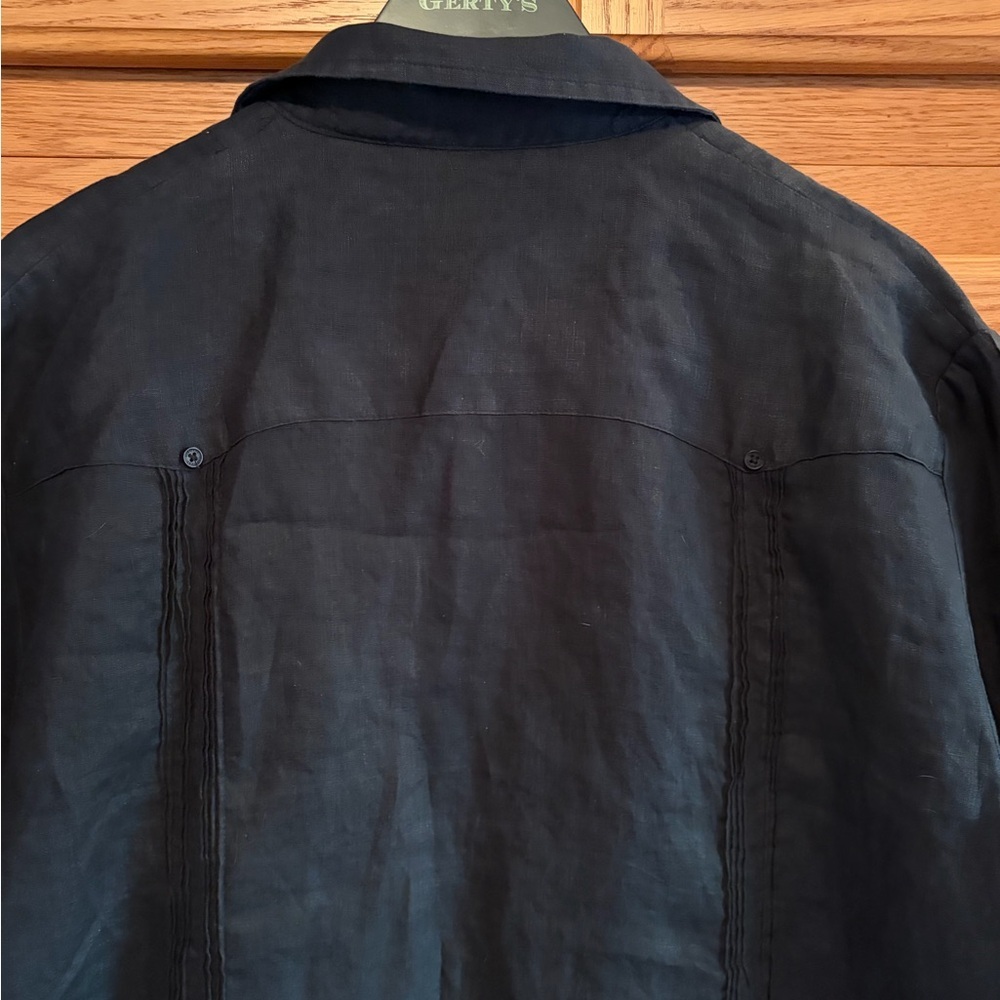 Cubavera Men's Dark Navy Casual Button Down Shirt - Picture 4 of 7